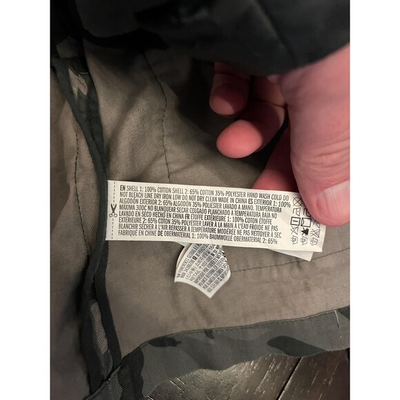 Forever 21 Jacket Womens Small Camo Anorak Parka Gray Hoodie Utility Drawstring - Picture 9 of 9